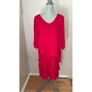 Click Hot Pink Flapper Style Dress Size L